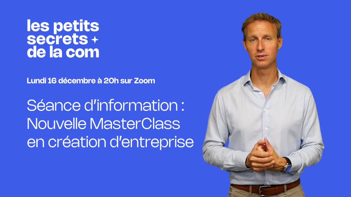 💬 Séance d’info MasterClass 🚀